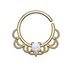 OPAL FILIGREE BENDABLE HOOP - 10MM