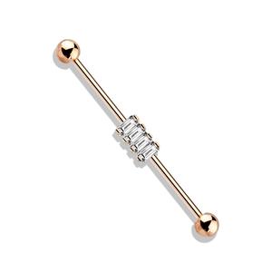 QUAD JEWELLED INDUSTRIAL BARBELL - 38MM