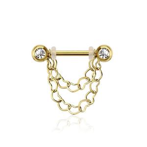 LOVE HEART CHAIN NIPPLE BARBELL