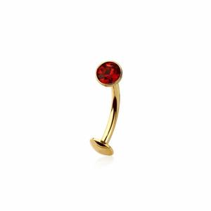 FLOATING THREADLESS CRYSTAL BELLY BAR -12MM