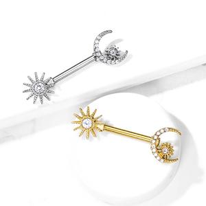 CRYSTAL STAR & MOON NIPPLE BAR