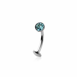 FLOATING THREADLESS CRYSTAL BELLY BAR -12MM