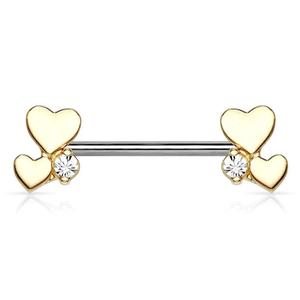 DAINTY HEARTS  WITH MINI CRYSTAL NIPPLE BAR