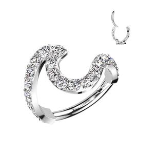 CRYSTAL WAVE 10MM CONCH HOOP