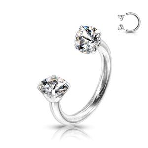 DOUBLE CRYSTAL CIRCULAR BARBELL -8MM