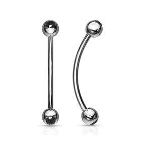 DOUBLE CRYSTAL 12MM CURVED BARBELL