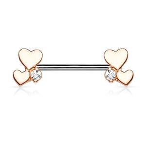 DAINTY HEARTS  WITH MINI CRYSTAL NIPPLE BAR