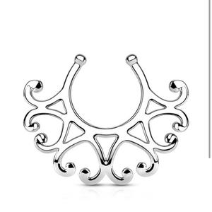 LOVE HEART FAUX CHEST PIERCING