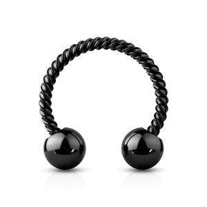 TWISTED BRAIDED CIRCULAR BARBELL - 8MM