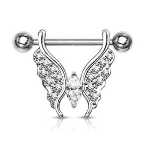 CRYSTAL BUTTERFLY CHEST BARBELL SET