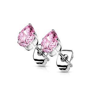 CRYSTAL TEARDROP STUDS - STAINLESS STEEL