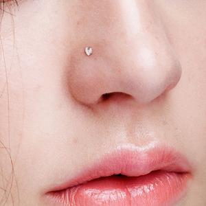 DAINTY MICRO CRYSTAL LOVE HEART STRAIGHT PRONG NOSE STUD