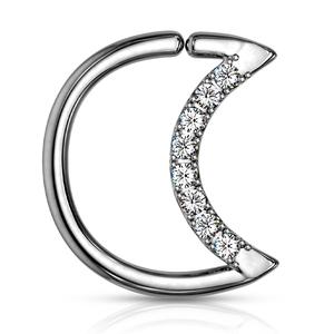 CRYSTAL SPARKLE MOON DAITH HOOP