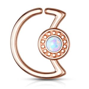 OPAL CENTRE MOON BENDABLE HOOP - 8MM