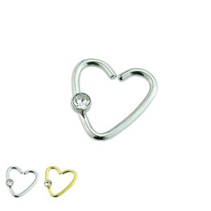 HEART SHAPED BENDABLE HOOP FOR DAITH & HELIX