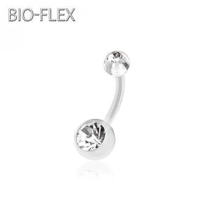 BIOFLEX DOUBLE CRYSTAL BELLY BARBELL