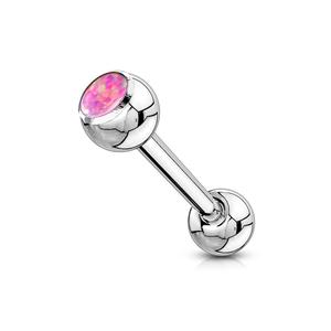 OPAL CENTRE TONGUE BARBELL - 16MM