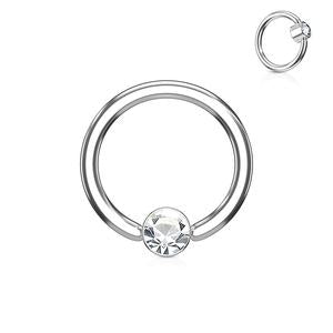 CRYSTAL CAPTIVE BEAD 10MM BELLY RING