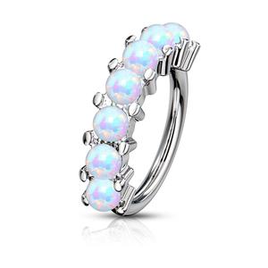 OPAL STONE BENDABLE NOSE RING - 8MM