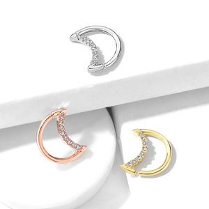 CRYSTAL SPARKLE MOON DAITH HOOP