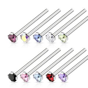 FISHTAIL CUBIC ZIRCONIA NOSE STUD