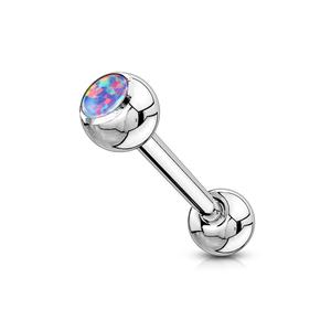 OPAL CENTRE TONGUE BARBELL - 16MM