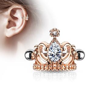 CRYSTAL CROWN HELIX CUFF BARBELL