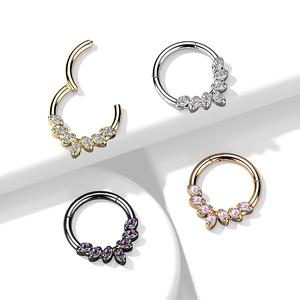 DAINTY TEARDROP CRYSTAL 8MM HOOP