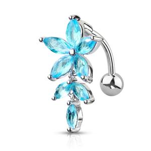 WATERFALL OF FLOWERS  REVERSE BELLY BARBELL