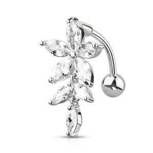 WATERFALL OF FLOWERS  REVERSE BELLY BARBELL