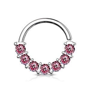 SPARKLE FRONT FACING CRYSTAL JEWELLED BENDABLE HOOP - 8MM