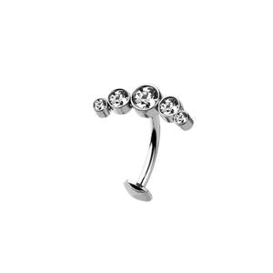 12mm Crystal Jewelled Floating Belly Bar bellybars