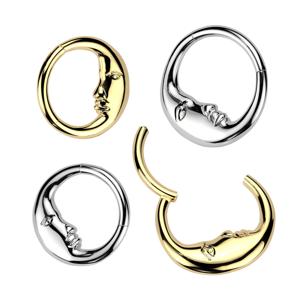 SLEEPY MOON 8MM HOOP FOR SEPTUM, DAITH HELIX & MORE