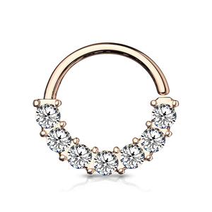 SPARKLE FRONT FACING CRYSTAL JEWELLED BENDABLE HOOP - 8MM