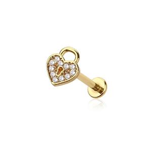 CRYSTAL LOVE LOCK - HEART SHAPED PADLOCK