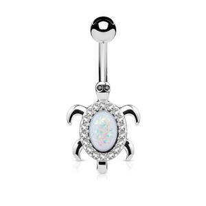 OPAL TURTLE BELLY BAR - 10MM