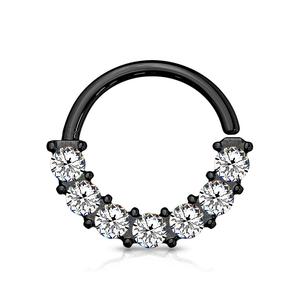 SPARKLE FRONT FACING CRYSTAL JEWELLED BENDABLE HOOP - 8MM