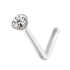 BIOFLEX CRYSTAL TOP L BEND NOSE STUD