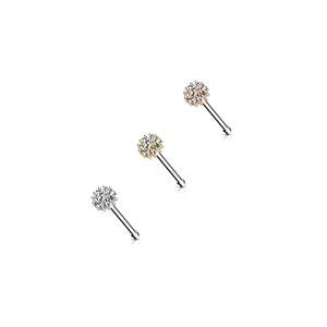 CRYSTAL MINI FLOWER NOSE STUD - 6MM