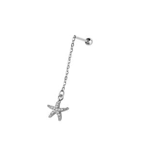 CRYSTAL STAR FISH CHARM BARBELL