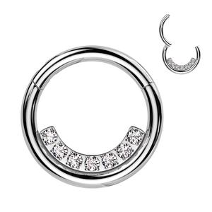 CRYSTAL LINED 8MM HOOP FOR SEPTUM / DAITH