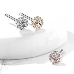 CRYSTAL MINI FLOWER NOSE STUD - 6MM