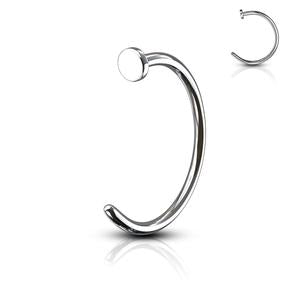 6MM DAINTY PLAIN HALF HOOP NOSE RING