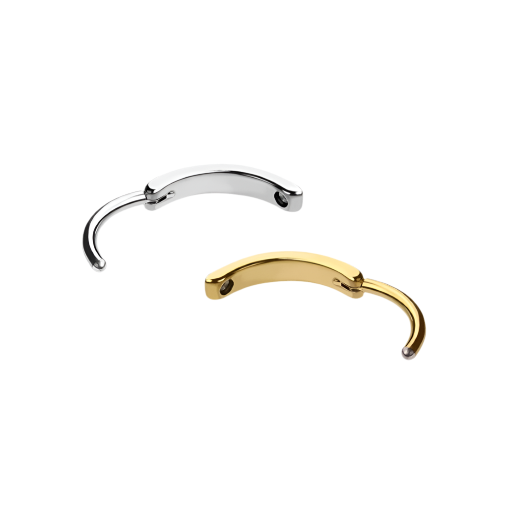 CRYSTAL CHERRY CHARM BELLY CLICKER HOOP - 10MM