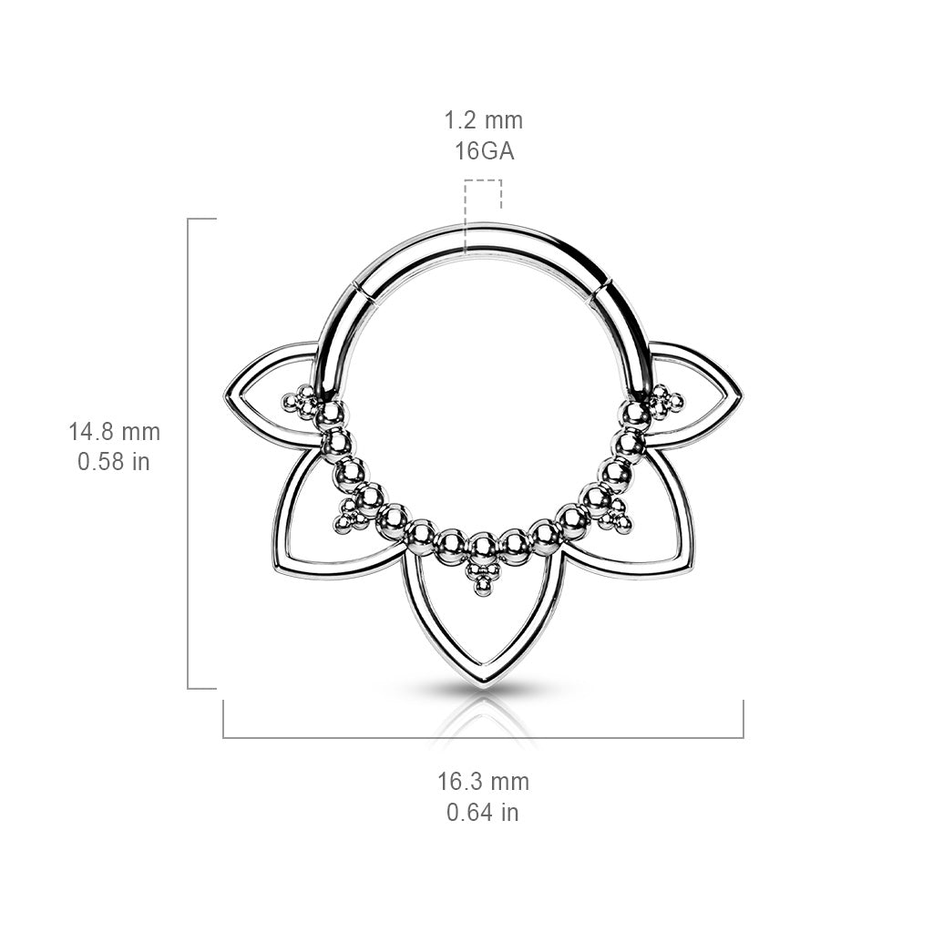 BOHO FLOWER PETAL HOOP - 8MM