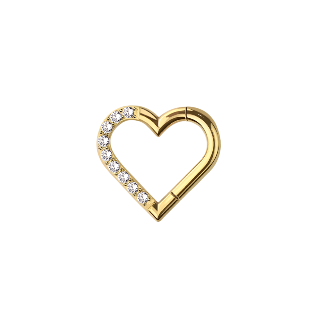 CRYSTAL LOVE HEART HOOP- 8MM RIGHT SIDE CRYSTAL FOR DAITH, HELIX & ROOK