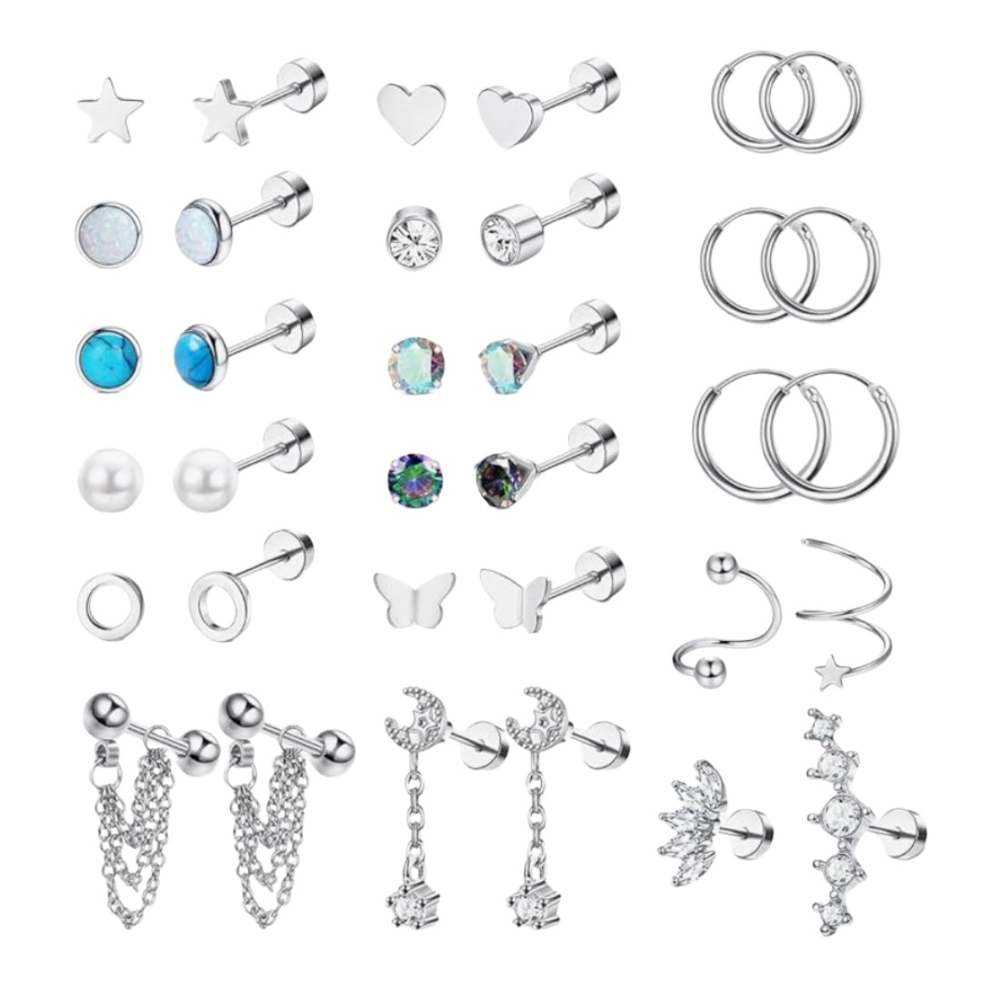 34 PIECE MEGA VALUE EARRING PACK