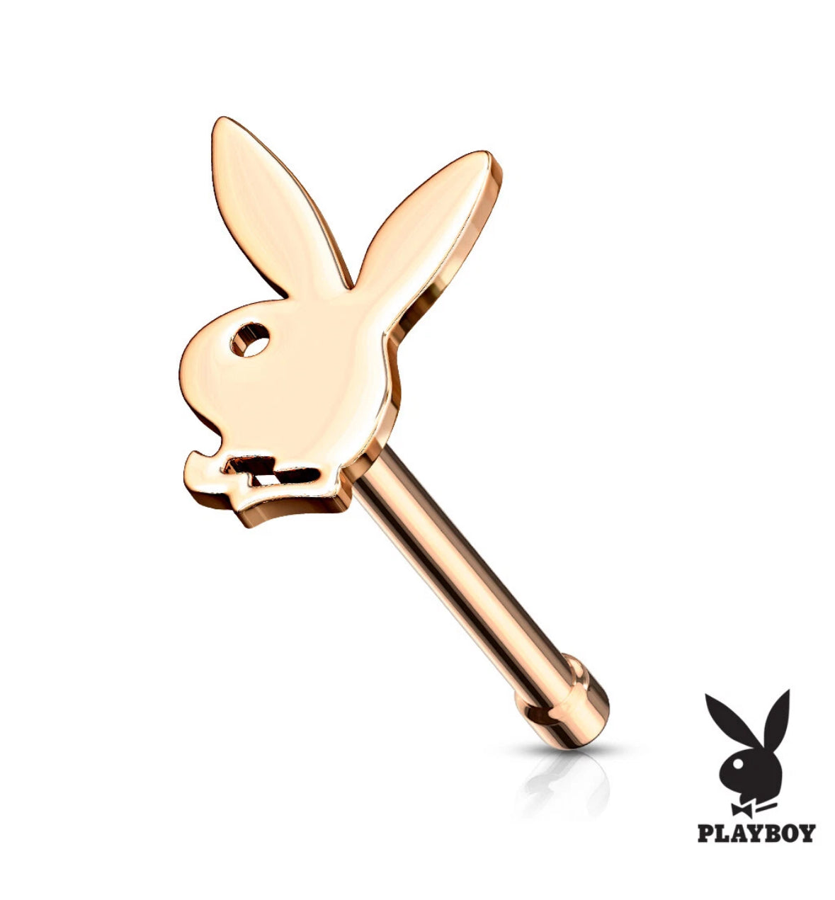 ROSE GOLD PLAYBOY NOSE STUD