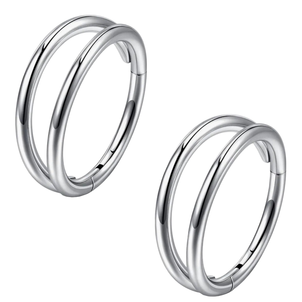 DOUBLE LOOP NOSE RING MULTIPACK - 6MM, 7MM, 8MM, 10MM