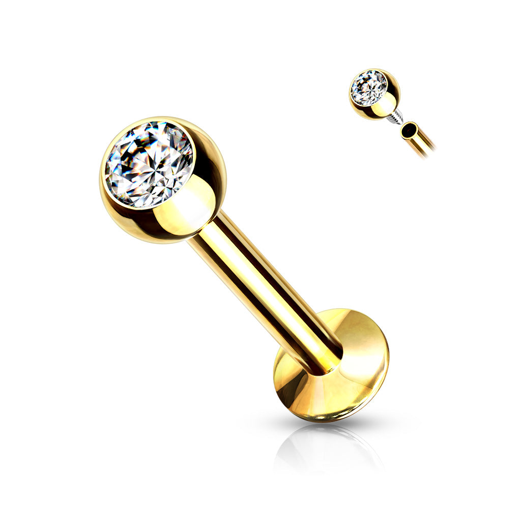 DAINTY PRESS FIT CRYSTAL FLAT BACK LABRET